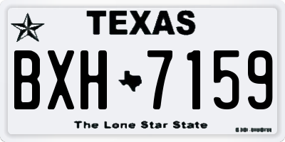 TX license plate BXH7159