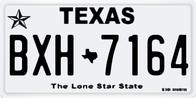 TX license plate BXH7164