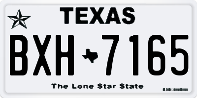 TX license plate BXH7165