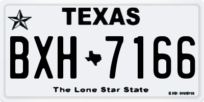 TX license plate BXH7166