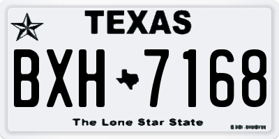 TX license plate BXH7168