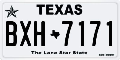 TX license plate BXH7171