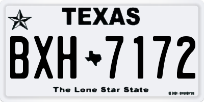 TX license plate BXH7172