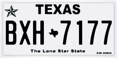 TX license plate BXH7177