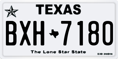 TX license plate BXH7180