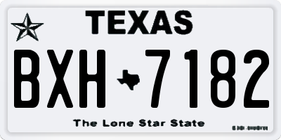 TX license plate BXH7182