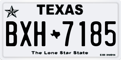 TX license plate BXH7185