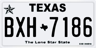 TX license plate BXH7186
