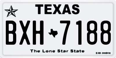 TX license plate BXH7188