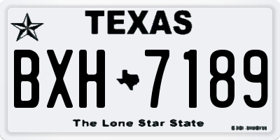 TX license plate BXH7189