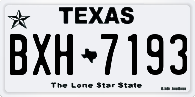 TX license plate BXH7193