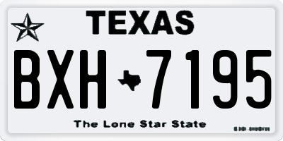 TX license plate BXH7195