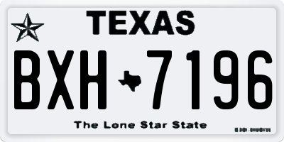 TX license plate BXH7196