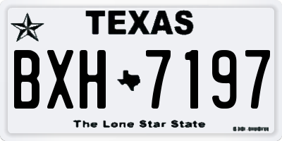 TX license plate BXH7197