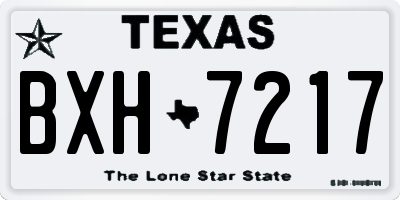 TX license plate BXH7217