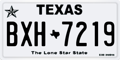 TX license plate BXH7219