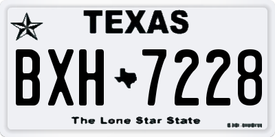 TX license plate BXH7228