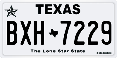 TX license plate BXH7229
