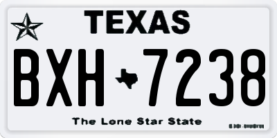 TX license plate BXH7238