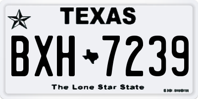TX license plate BXH7239