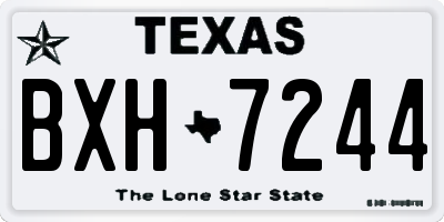 TX license plate BXH7244