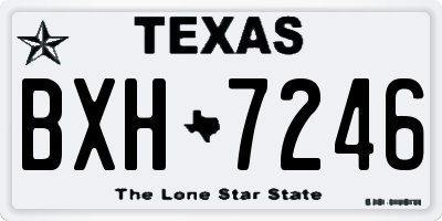 TX license plate BXH7246