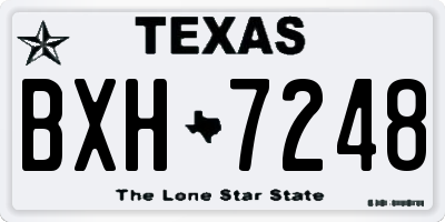 TX license plate BXH7248