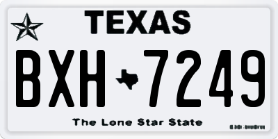 TX license plate BXH7249