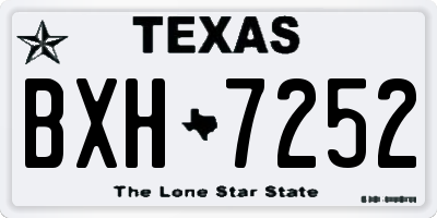 TX license plate BXH7252