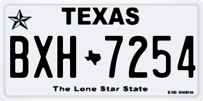TX license plate BXH7254
