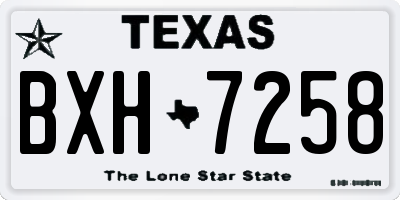 TX license plate BXH7258