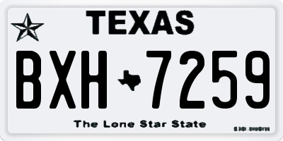 TX license plate BXH7259