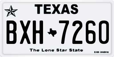 TX license plate BXH7260