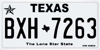 TX license plate BXH7263