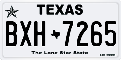 TX license plate BXH7265