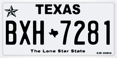 TX license plate BXH7281