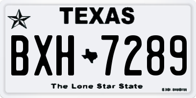 TX license plate BXH7289