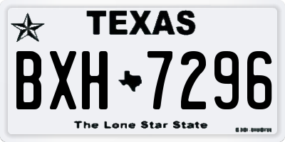 TX license plate BXH7296
