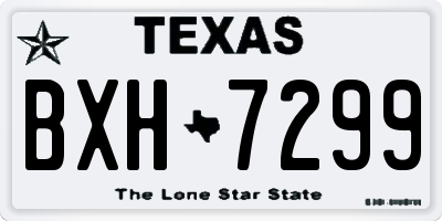 TX license plate BXH7299