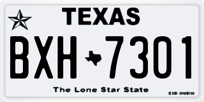 TX license plate BXH7301