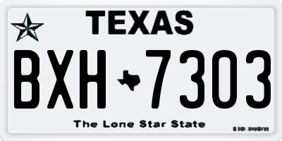 TX license plate BXH7303