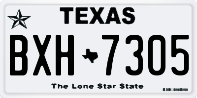 TX license plate BXH7305