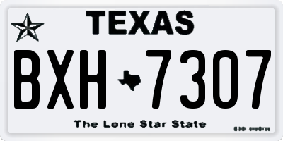 TX license plate BXH7307