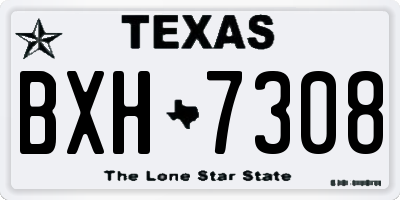 TX license plate BXH7308