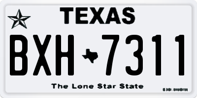 TX license plate BXH7311