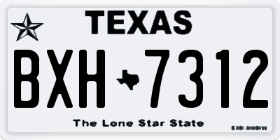 TX license plate BXH7312