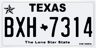 TX license plate BXH7314