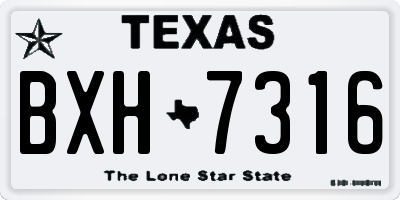 TX license plate BXH7316