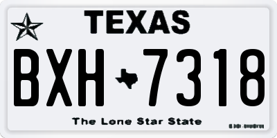 TX license plate BXH7318