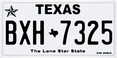 TX license plate BXH7325